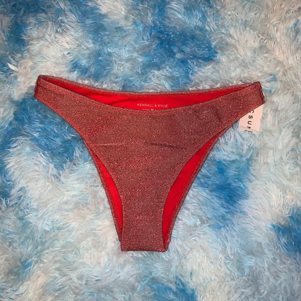 Kendall and Kylie red sparkly bikini bottoms
